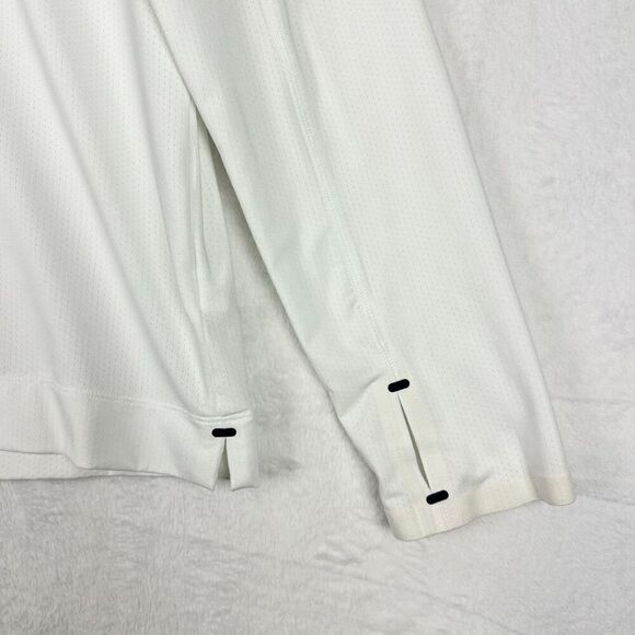 Rhone Peloton Half Zip Pullover Size Large White Long Sleeve - Picture 5 of 8